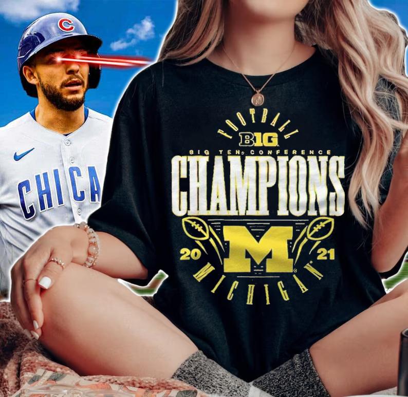 Michigan Wolverines 2021 Big Ten Football Conference Champions logo T-shirt t-shirt woman shirt