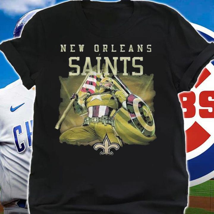 New Orleans Saints Chris Evans Captain America T-shirt t-shirt shirt