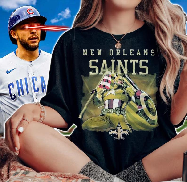 New Orleans Saints Chris Evans Captain America T-shirt t-shirt woman shirt