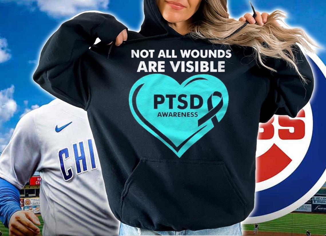 Ptsd Awareness Month Not All Wounds Heart Support Veterans Shirt t-shirt hoodie