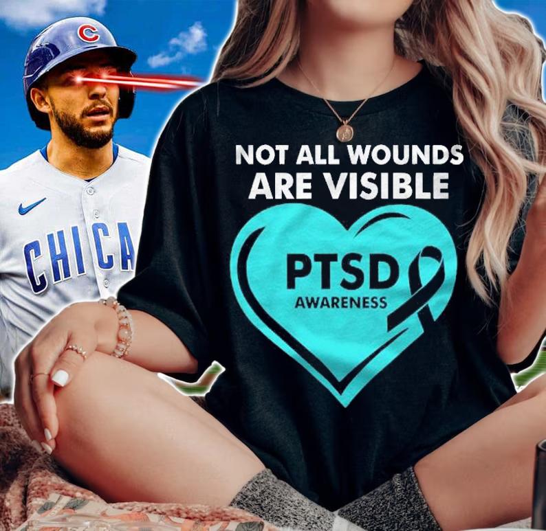Ptsd Awareness Month Not All Wounds Heart Support Veterans Shirt t-shirt woman shirt
