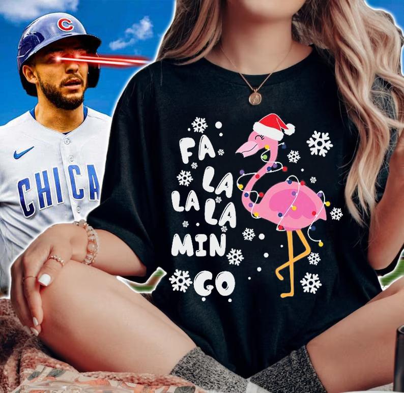 Fa La La La Mingo Flamingo For Christmas Xmas Flamingo Lover T-Shirt t-shirt woman shirt