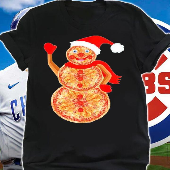 Christmas Pizza Snowman Shirt t-shirt shirt