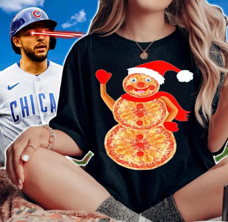 Christmas Pizza Snowman Shirt t-shirt woman shirt