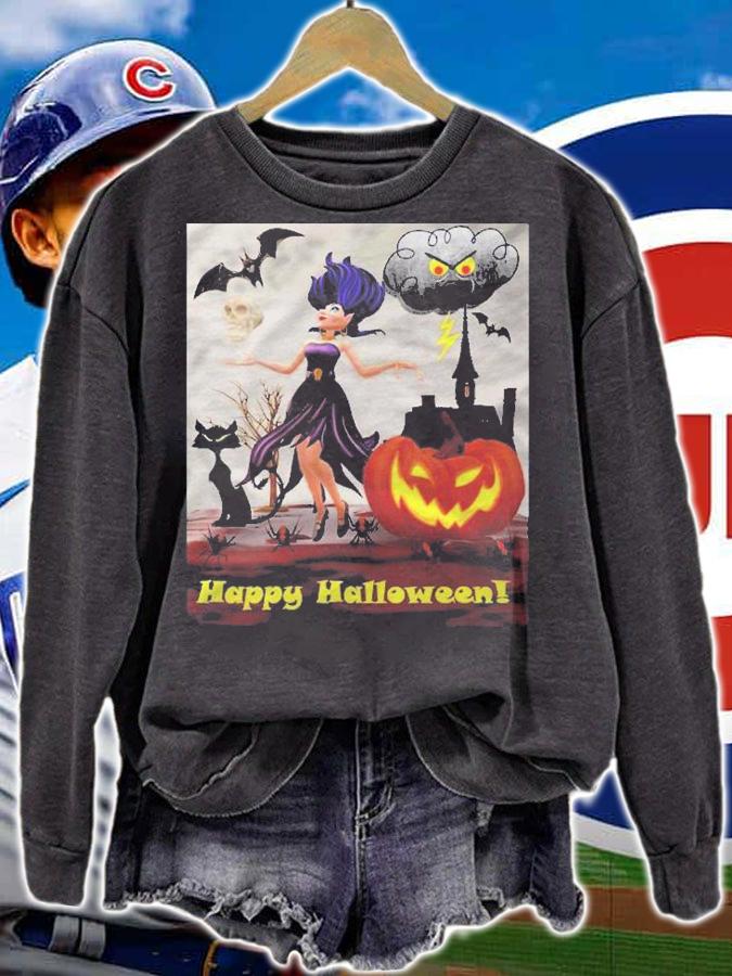 Witch With Black Cat Bats & Pumpkin Halloween Special Shirt t-shirt sweatshirt
