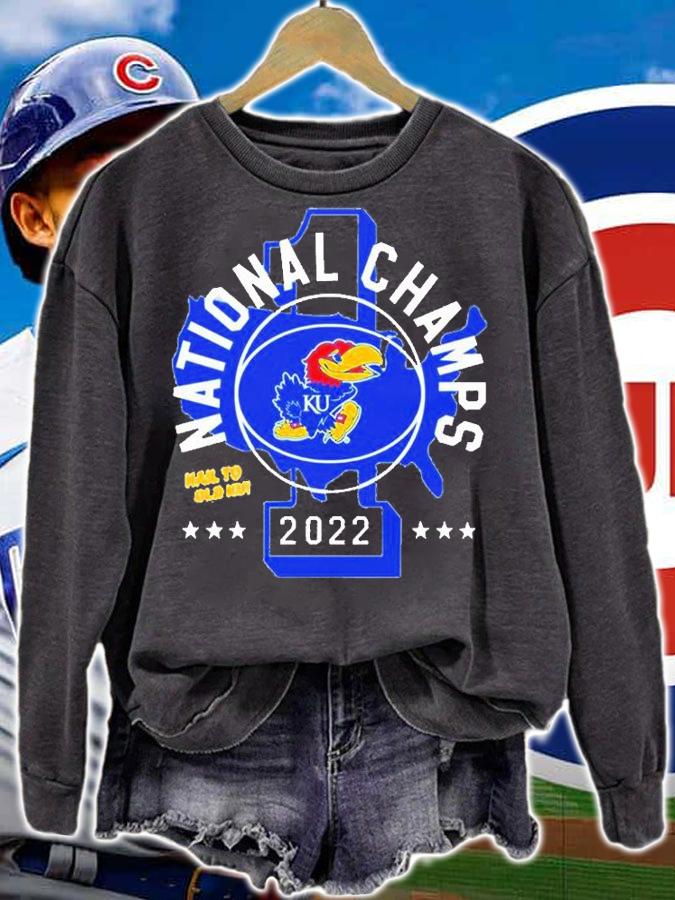 Kansas Jayhawks National Champs 2022 Hail To Old Ku T-Shirt t-shirt sweatshirt