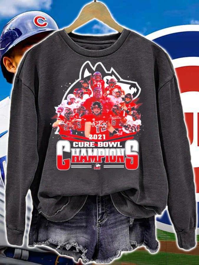 Northern Illinois Huskies 2021 Cure Bowl Champions Signatures Shirt t-shirt