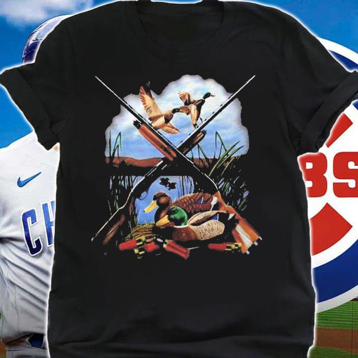 Duck Hunting Layout Crossed Guns Shirt t-shirt shirt