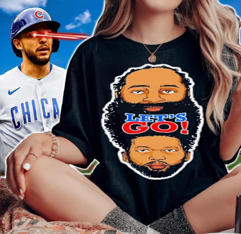 James Harden Sixers Duo Let's Go Basketball Shirt t-shirt woman shirt