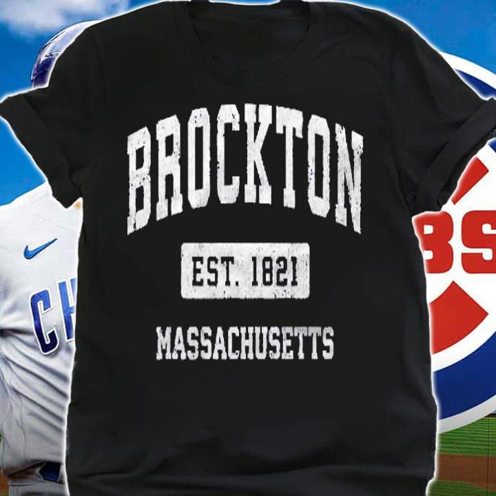 Mens Brockton Massachusetts Ma Vintage Sports Established Design Premium Shirt t-shirt