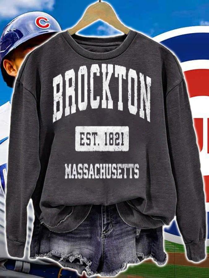 Mens Brockton Massachusetts Ma Vintage Sports Established Design Premium Shirt t-shirt