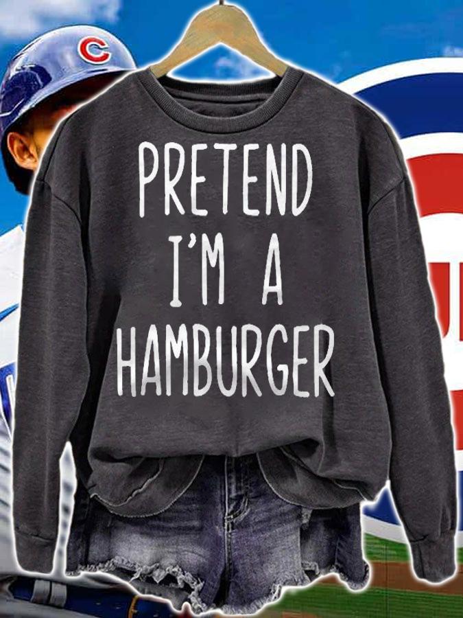 Pretend Im A Hamburger Costume Halloween Burger Lazy Easy Shirt t-shirt sweatshirt