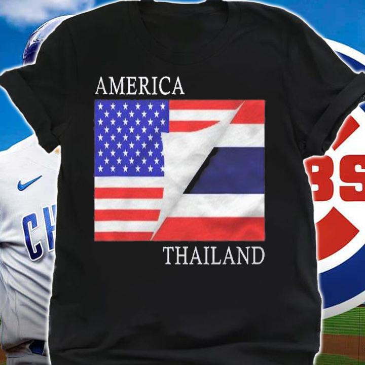 Thai American Flag Half Thai Half American Shirt t-shirt
