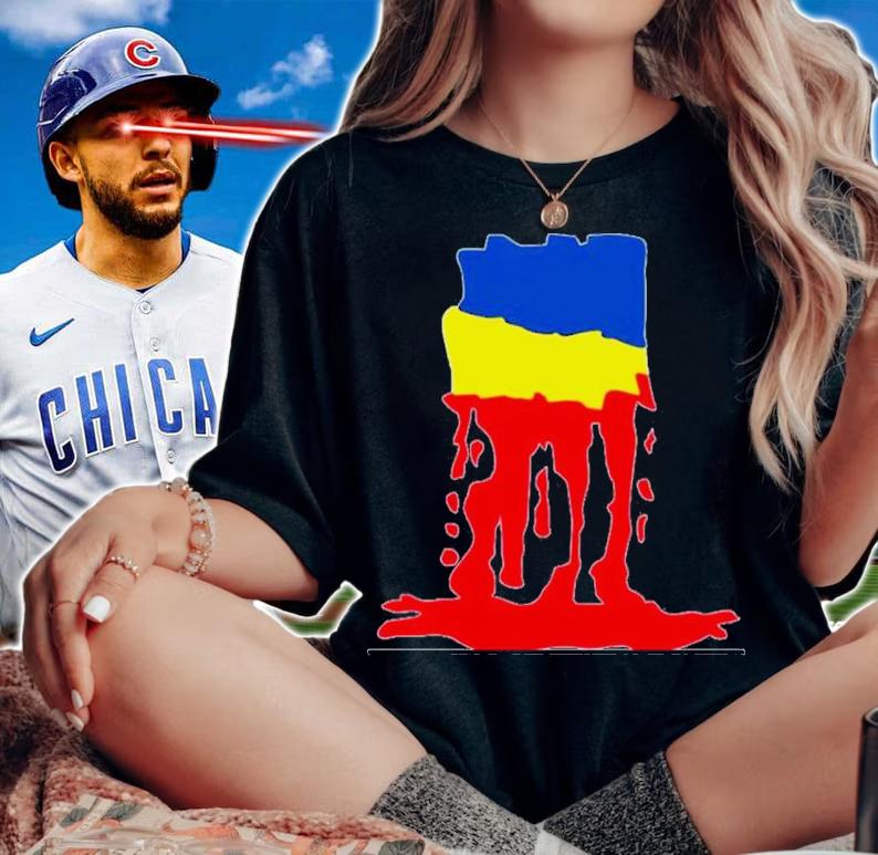 Paul Husband Ukrainian Flag Blood Flow Shirt t-shirt