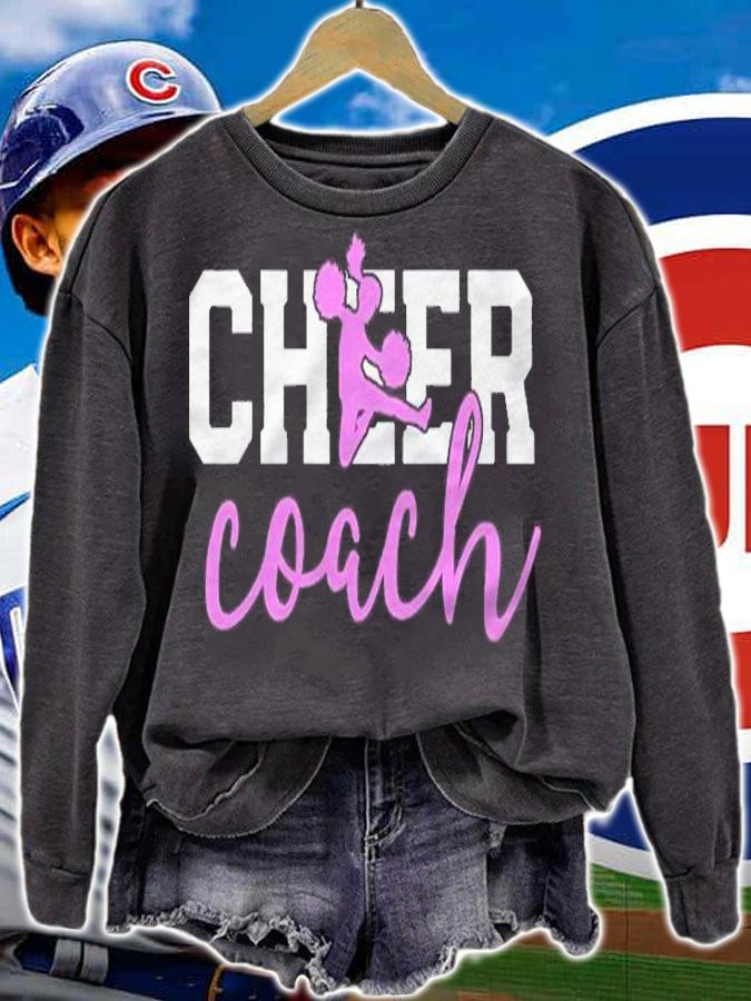 Cheer Coach Gift For Women Vintage Cheerleader Shirt Squad Pullover Shirt sweatshirt
