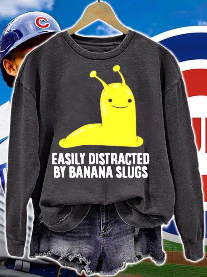 Funny Banana Slug Gift Easily Distracted By Banana Slug T-Shirt