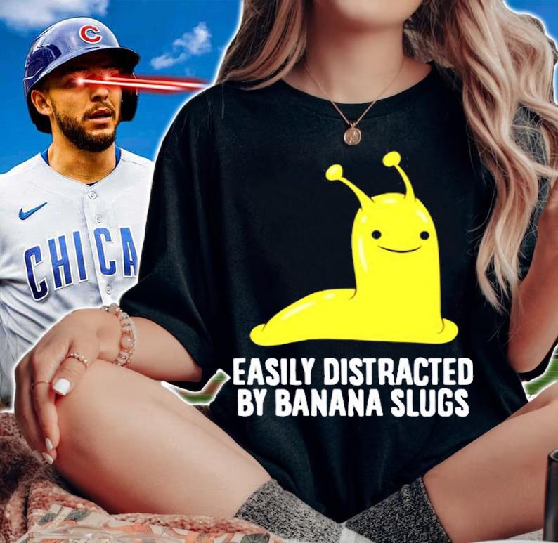 Funny Banana Slug Gift Easily Distracted By Banana Slug T-Shirt