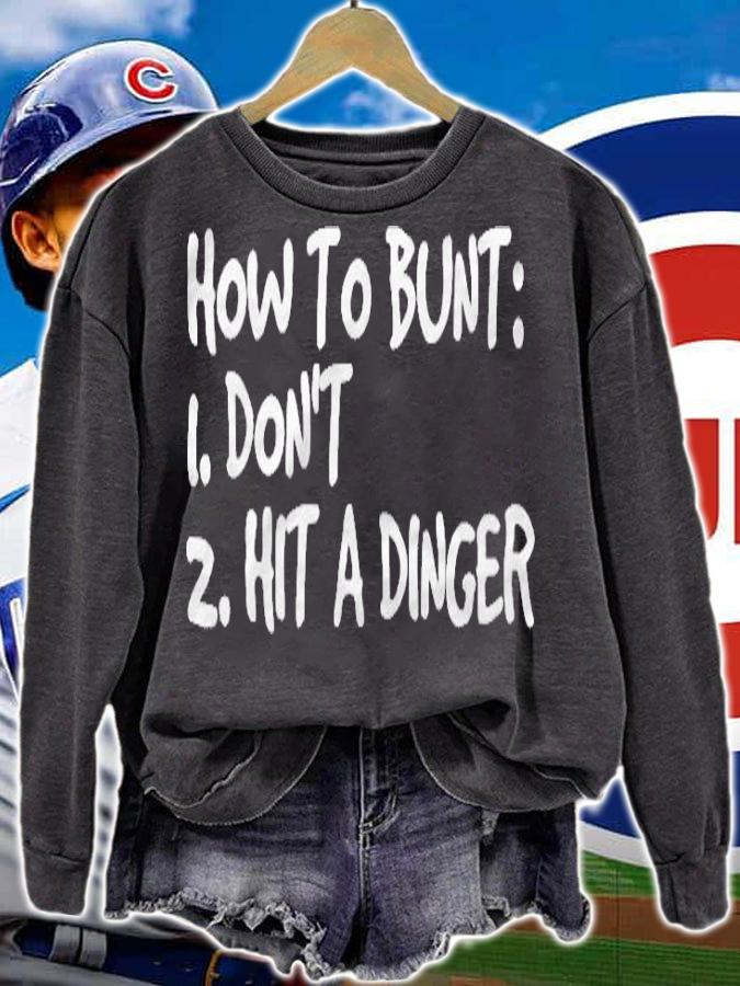 How To Bunt Dont Hit Dinger Funny Baseball Gift Idea Shirt