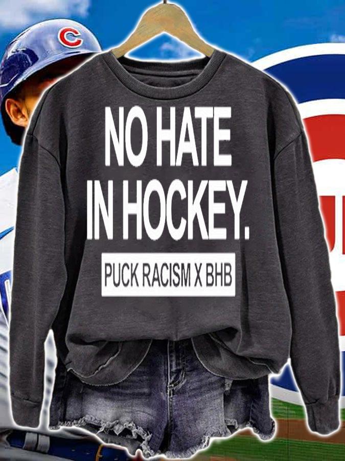 No Hate In Hockey Puck Racism X Bhb T-Shirt sweatshirt
