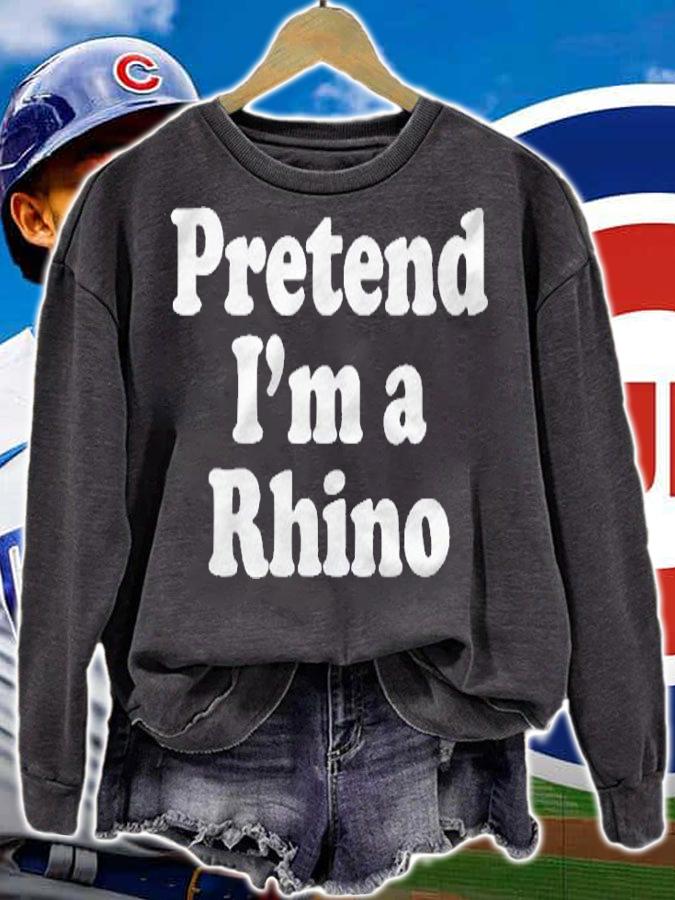 Pretend Im A Rhino Funny Lazy Easy Halloween Costume Shirt sweatshirt