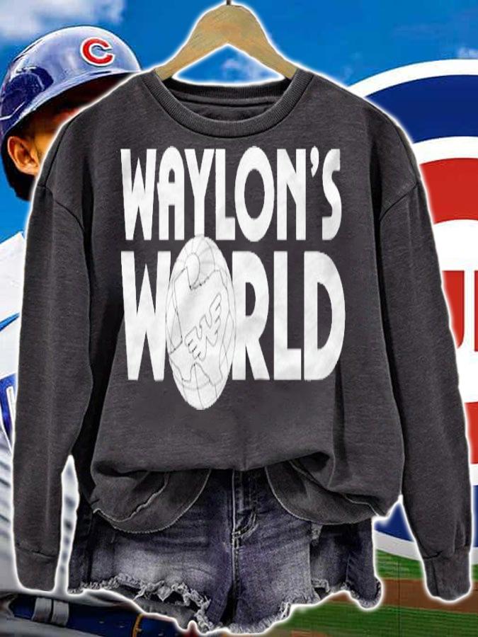 Waylon Jennings Official Merchandise Waylons World Raglan Baseball Shirt