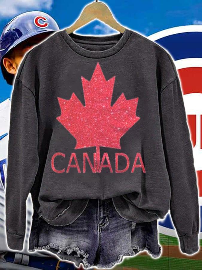 Distressed Canada Flag Maple Leaf In Artistic Red Shirt sweatshirt