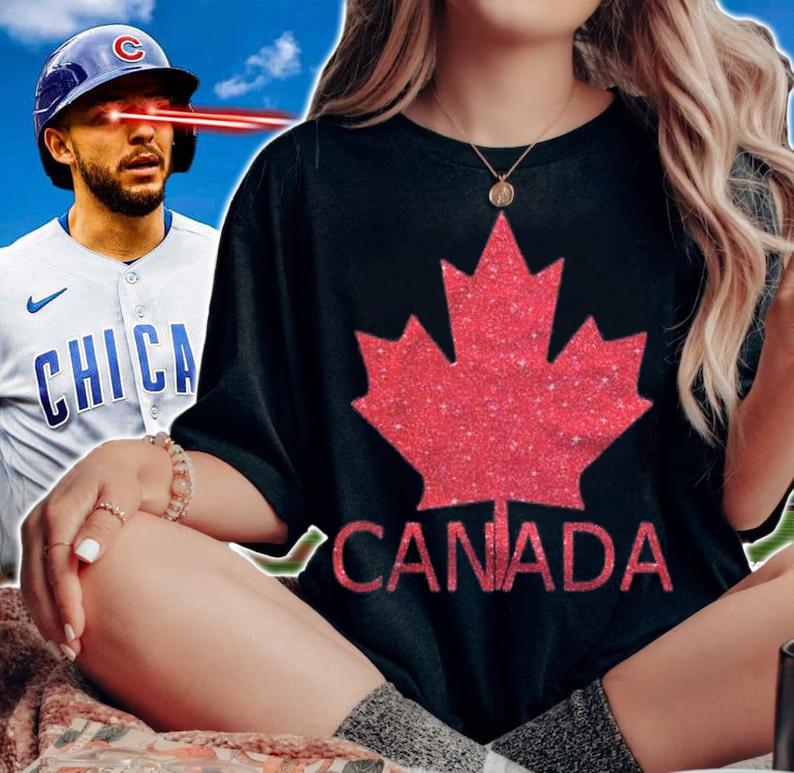 Distressed Canada Flag Maple Leaf In Artistic Red Shirt woman shirt