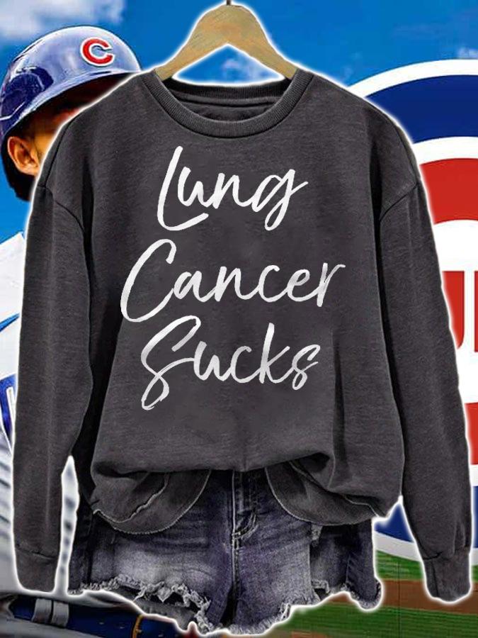 Womens Cancer Sucks Lung Cancer Awareness Gift Lung Cancer Sucks Shirt