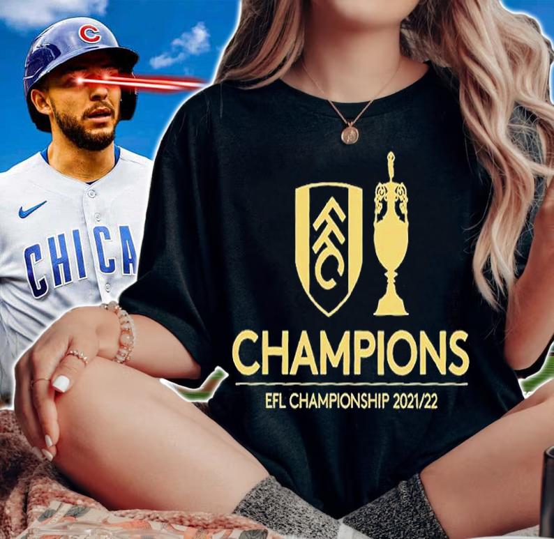 Fulham Champions EFL Championship 2021 2022 T-Shirt woman shirt