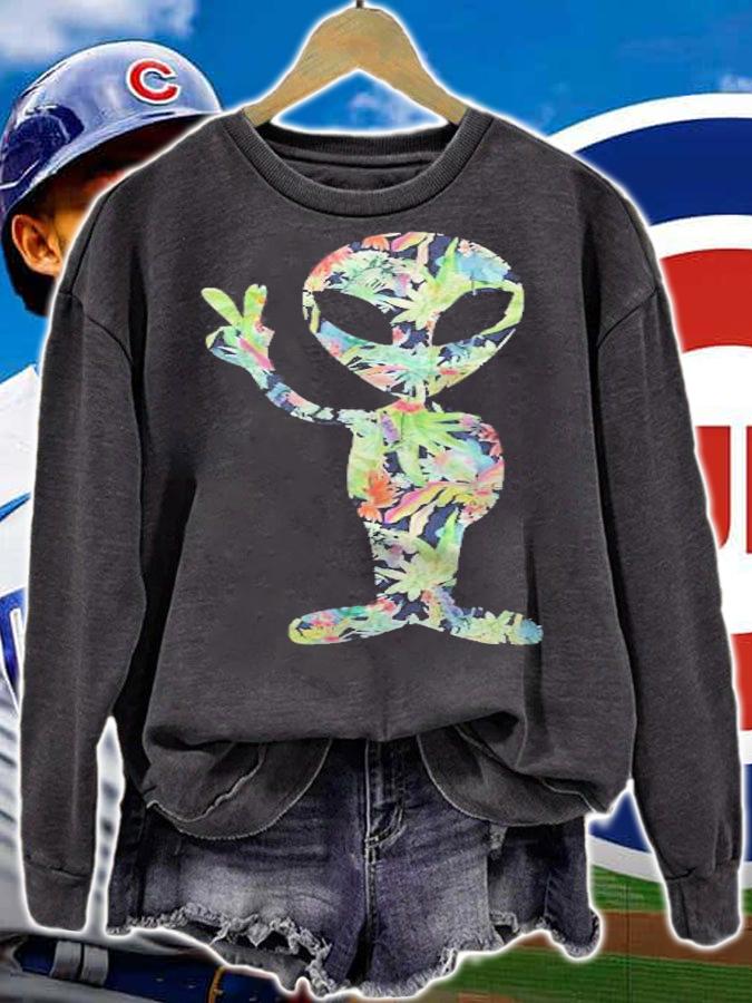Tropical Alien Ancient Aliens Halloween T-shirt sweatshirt