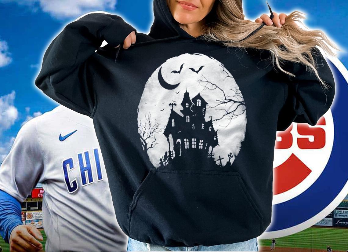 Creepy Horror House Scary Full Moon Halloween Shirt hoodie