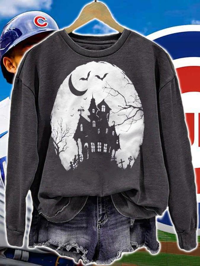 Creepy Horror House Scary Full Moon Halloween Shirt sweatshirt