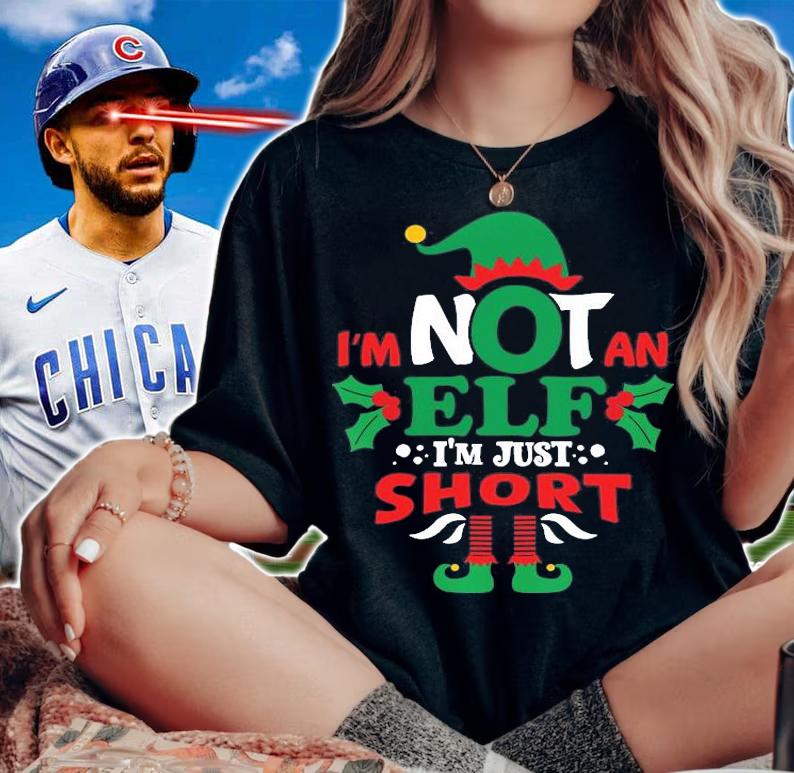 I'm Not An Elf I'm Just Short Funny Christmas Gift T-Shirt woman shirt