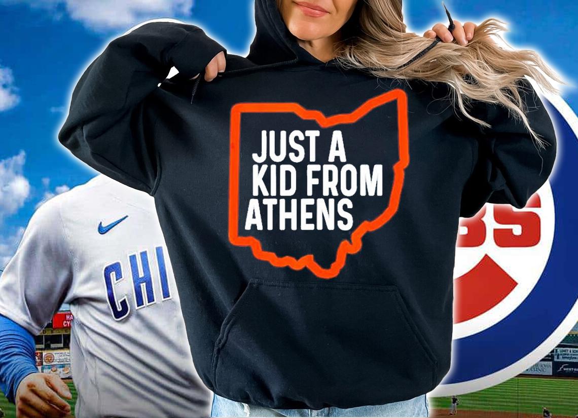 Just A Kid From Athens Ohio Cincinnati Burr Oh Orange Black T-Shirt hoodie
