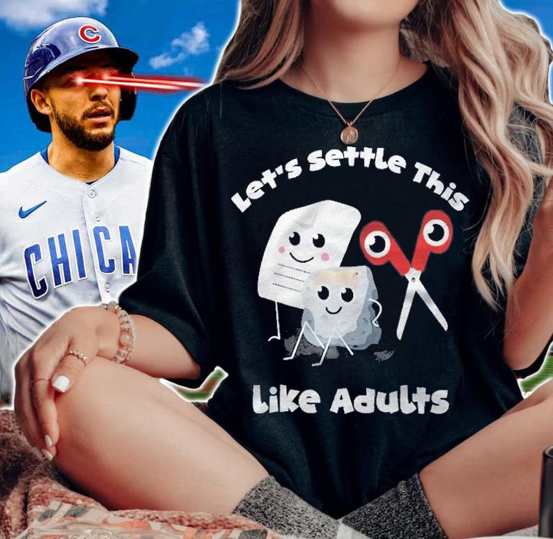 Lets Settle This Like Adults Tee Rock Paper Scissors Funny Shirt woman shirt