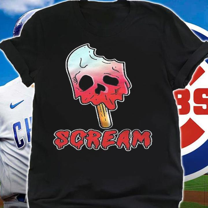 Scream Ice Cream Skull Halloween Party Shirt shirt