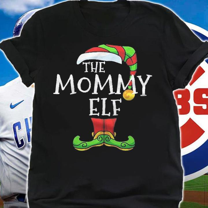 The Mommy Elf Family Matching Christmas Group Gift Pajama Shirt shirt