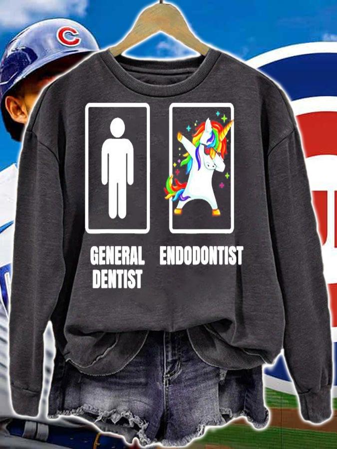 Dabbing Unicorn Endodontist Surgeon Dentist Doctor Gift T-Shirt sweatshirt