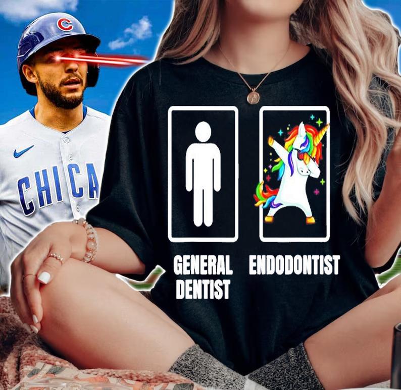 Dabbing Unicorn Endodontist Surgeon Dentist Doctor Gift T-Shirt woman shirt