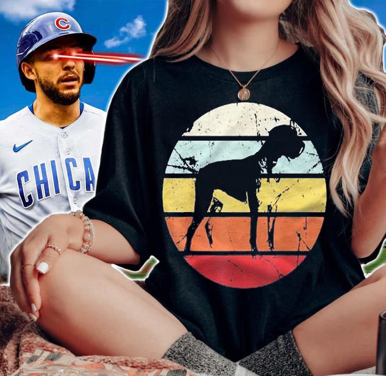 Distressed Retro Vintage Boxer Pet Design For Dog Shirt woman shirt