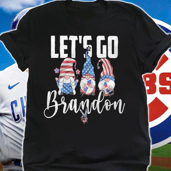 F Joe Biden gnomes Christmas Let's Go Brandon USA Flag Anti Biden FJB T-Shirt