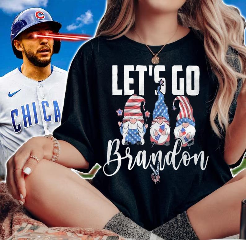F Joe Biden gnomes Christmas Let's Go Brandon USA Flag Anti Biden FJB T-Shirt