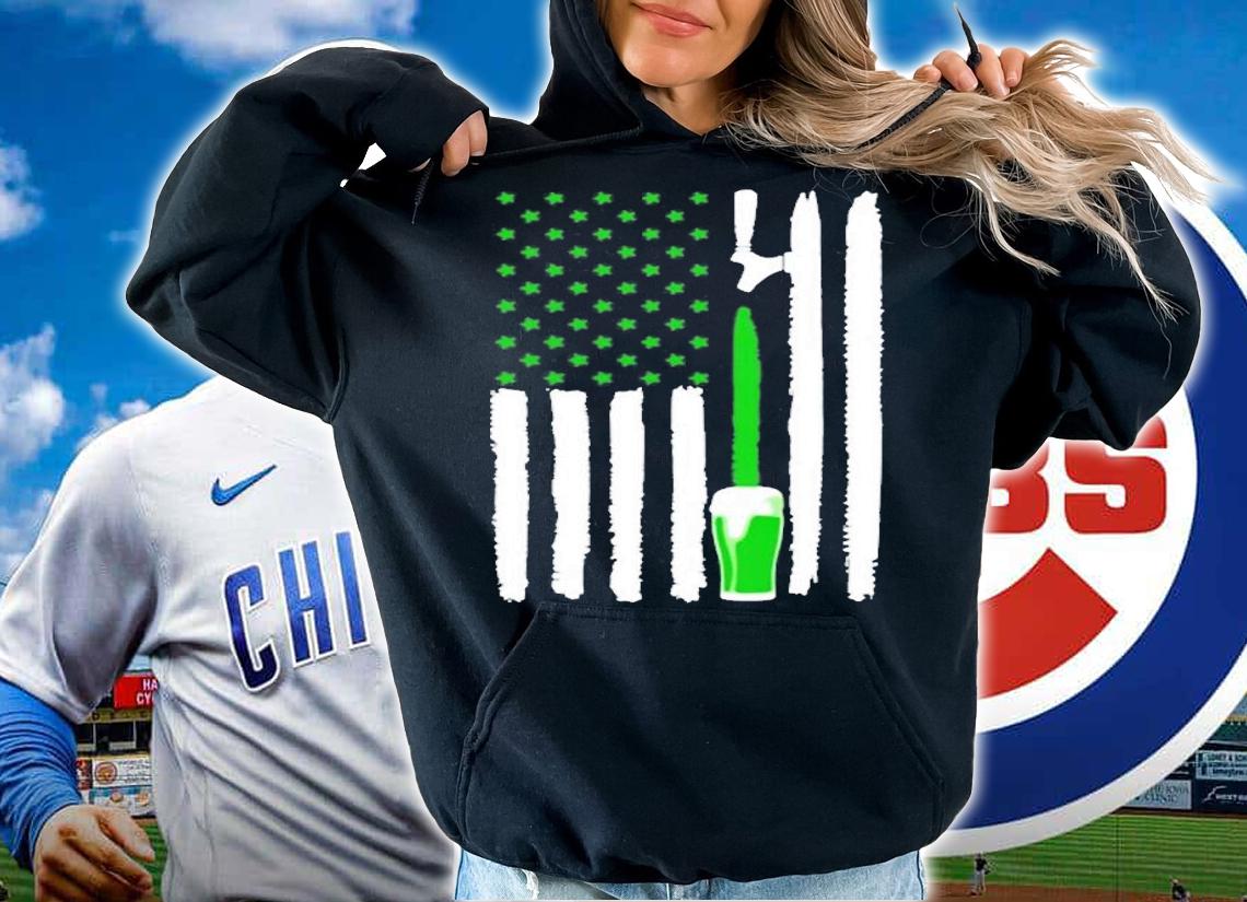 Green Beer American Flag St Patricks Day T-Shirt hoodie