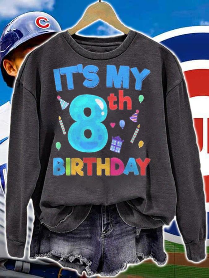 Its My 8Th Birthday Funny Boy Girl Cute Birthdays Graphic Shirt
