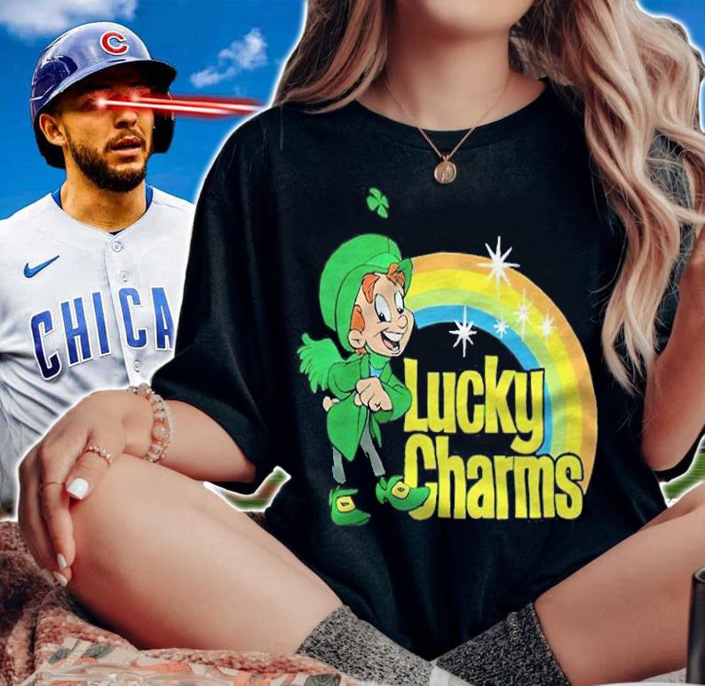 Lucky Charms cereal cartoon Leprechaun T-shirt woman shirt