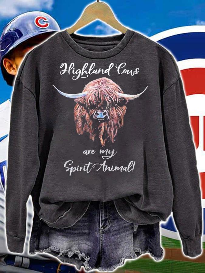Scottish Highland Cow Spirit Animal Shirt sweatshirt