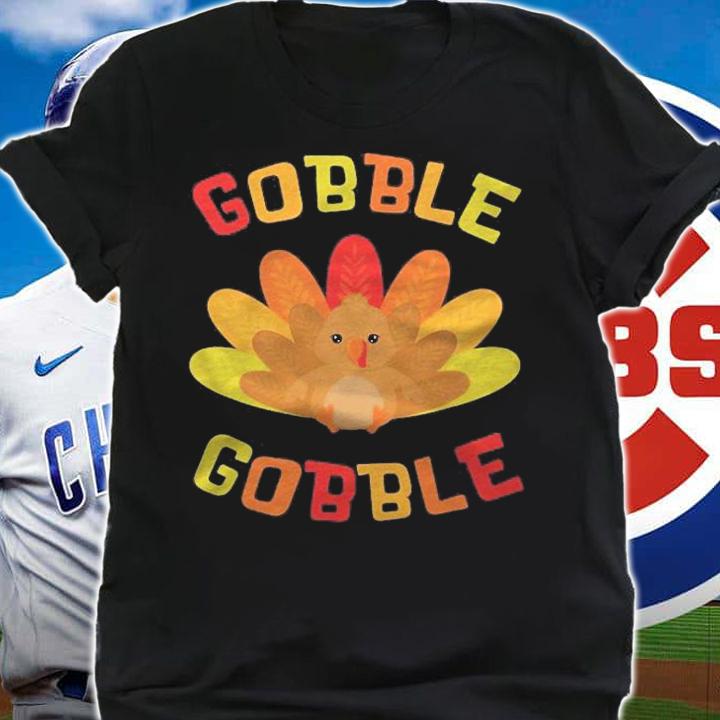 Thanksgiving Toddler Girl Boy Turkey Gobble Kids Shirt