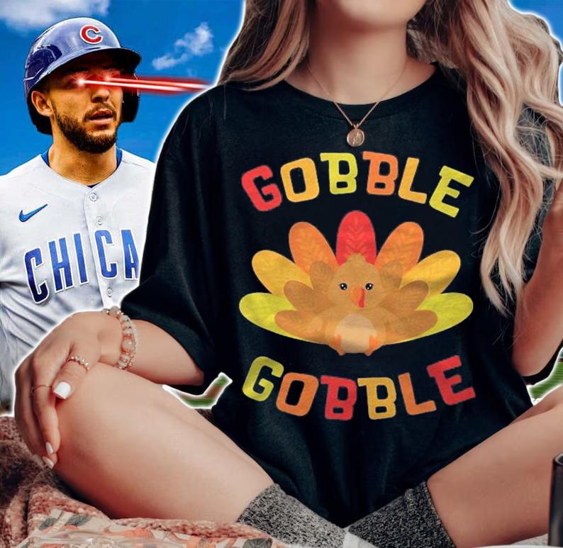 Thanksgiving Toddler Girl Boy Turkey Gobble Kids Shirt
