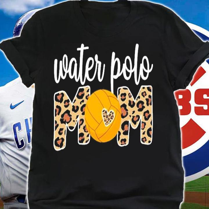 Water Polo Mom Leopard T-Shirt shirt