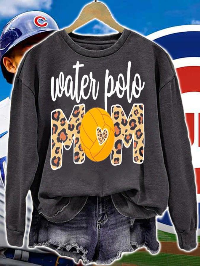 Water Polo Mom Leopard T-Shirt sweatshirt